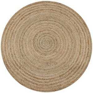 vidaXL Area Rug Braided Jute 150 cm Round