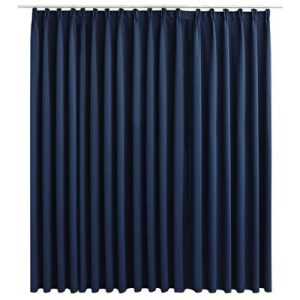 vidaXL Blackout Curtain with Hooks Blue 290x245 cm