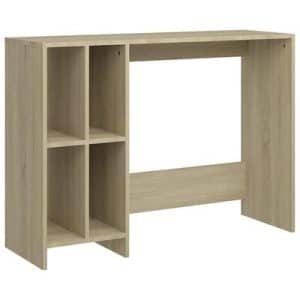 vidaXL Notebook Desk White and Sonoma Oak 102.5x35x75 cm Engineered Wood