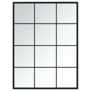 vidaXL Wall Mirror Black 80x60 cm Metal