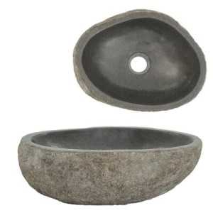 vidaXL Basin River Stone Oval 29-38 cm