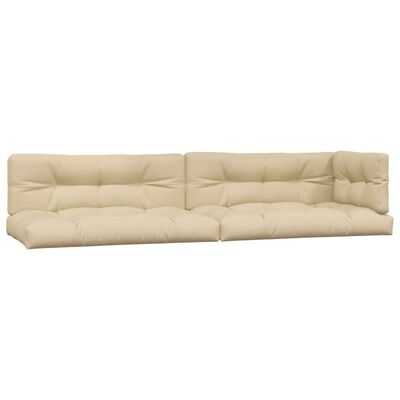 vidaXL Pallet Cushions 5 pcs Beige Fabric