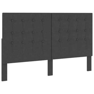 vidaXL Tufted Headboard Dark Grey Fabric 160x200 cm